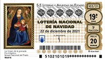 Décimo de lotería de navidad 2021